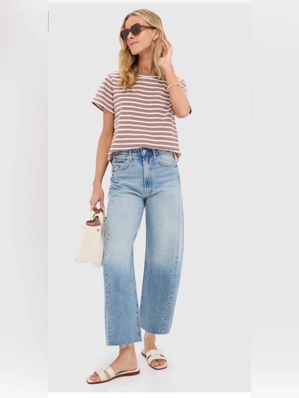 MOTHER Superior The Half Pipe Ankle Fray I Confess Barrel Jeans Size 29